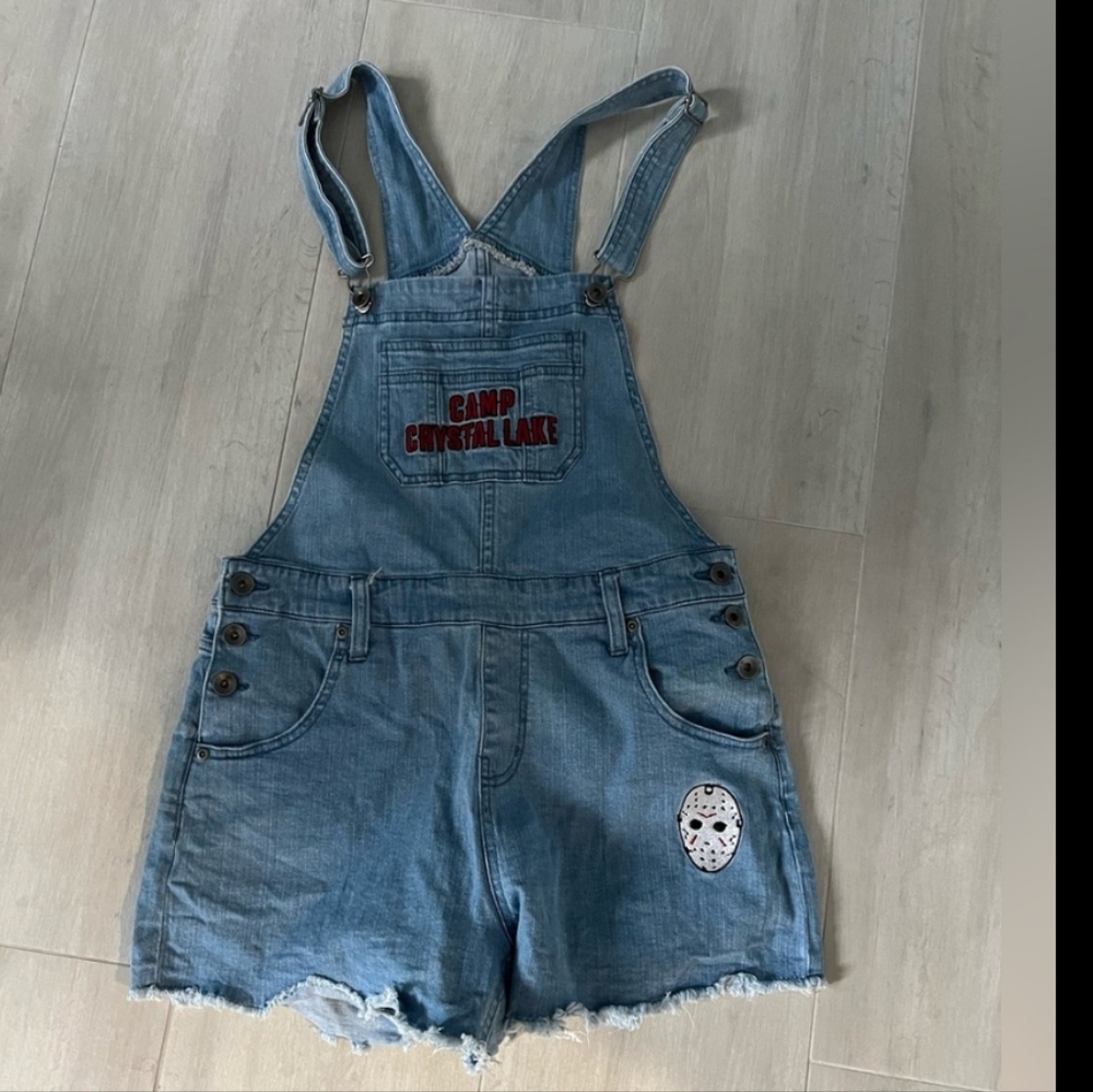 Friday The 13th Jason Denim Shortall Overalls